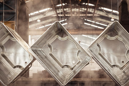 Galvanized wheelie bins