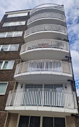 Knightsbridge apartment balconies that have been hot dip galvanized